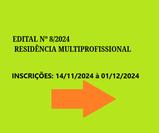 EDITAL Nº 08/2024 ISCO/GR- UFOPA, DE 11 DE NOVEMBRO DE 2024  
Seleção de candidatos ao Programa de Pós-graduação na modalidade de “Residência Multiprofissional em Estratégia Saúde da Família para as populações do Baixo
Amazonas” para o período letivo de 2025-2027