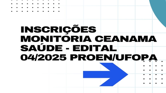 O CEANAMA SAÚDE é um programa de monitoria para para acompanhar, prioritariamente, estudantes
indígenas e quilombolas com percurso acadêmico defasado em relação ao ano/turma
de ingresso, garantindo a integralização de seu curso, ou de estudantes, que
mesmo em condição de regularidade de percurso, necessitam de apoio e orientação
pedagógica para aprendizagem dos conteúdos previstos nos Projetos Pedagógicos dos
Cursos. Também objetiva fomentar o desenvolvimento de ações de ensino, por meio
de materiais de apoio próprios e metodologia diferenciada, dentro do prazo
previsto por este edital.